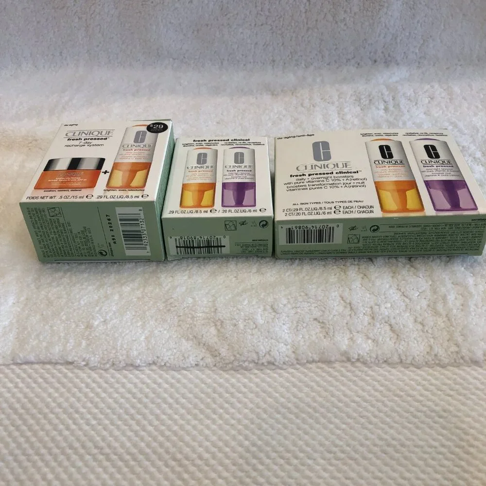 NWT in Box Clinique Fresh Pressed & Fresh Pressed Clinical Recharge System - Picture 3 of 13